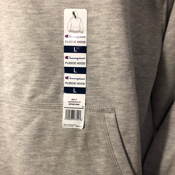 Champion Pullover Fleece Hoodie Grey size Large - Picture 8 of 10